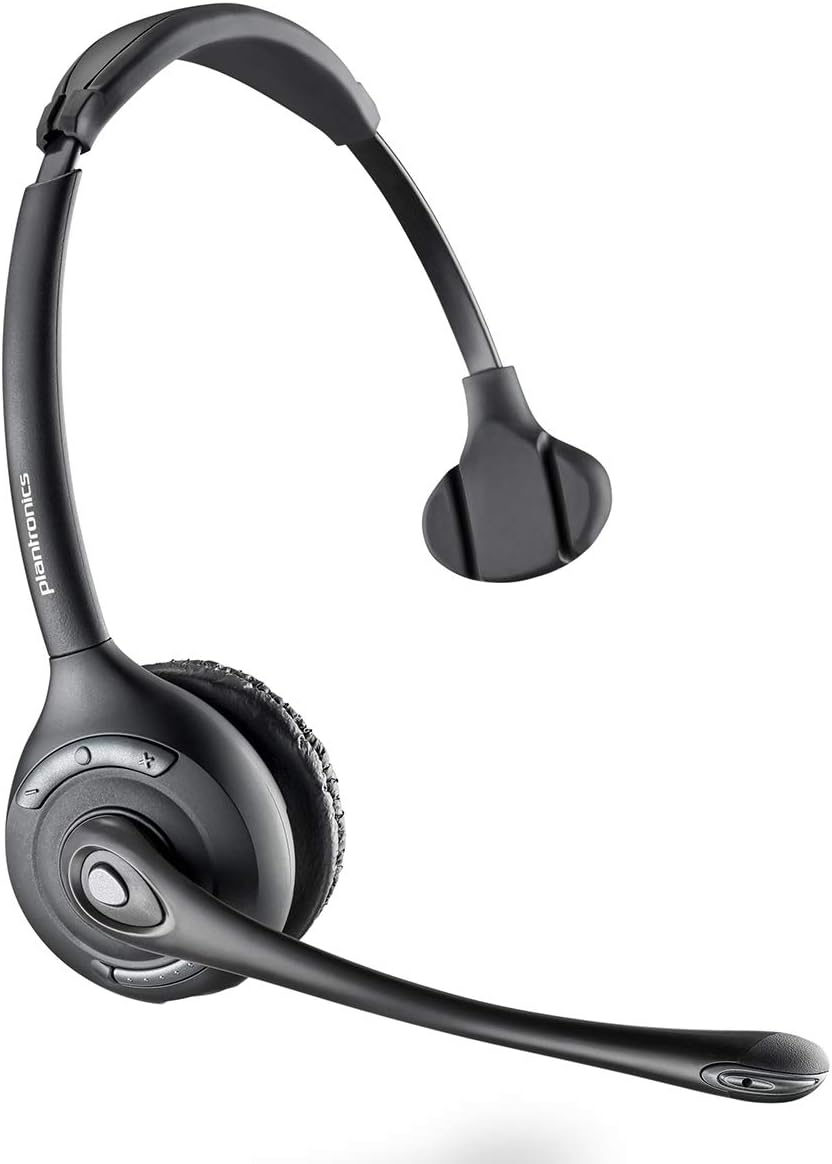 Poly - CS510 Support Convertible Wireless Headset (Plantronics) - Over-the-Head One Ear/Monaural Headset - DECT 6.0 - Connects to Desk Phone - Telephone Headset