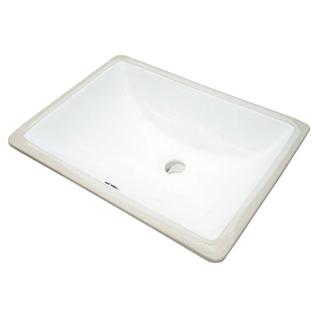 MSI 17.0” (L) x 14.125” (W) x 7.75” (H) Oval Porcelain Ceramic Undermount Bathroom Vanity Vessel Sink, White