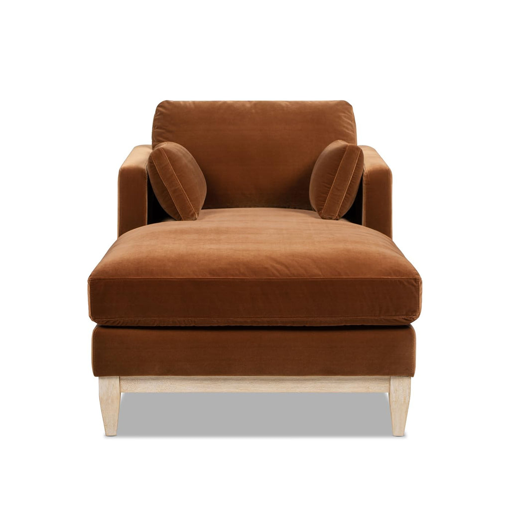 Jennifer Taylor Home Knox 84" Modern Farmhouse Performance Velvet Fabric Living Room Sofa Couch in Burnt Orange