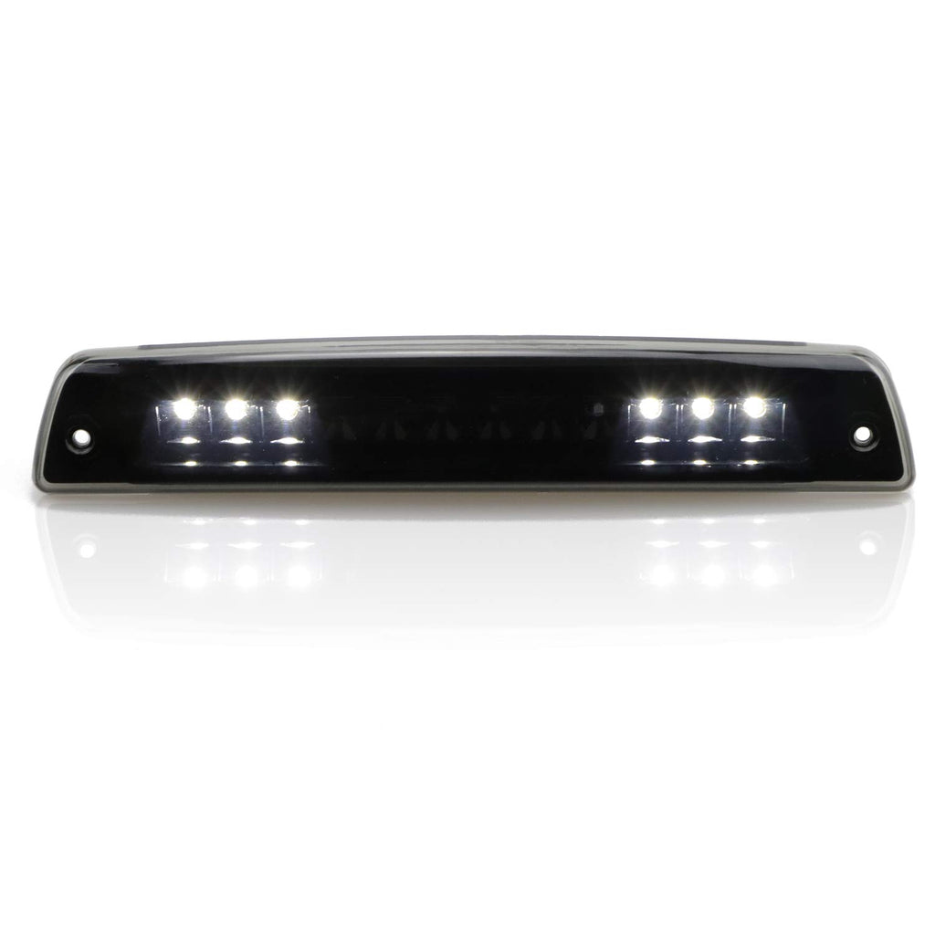 Tresound For 1994-2001 Dodge Ram 1500/2500/ 3500 Third 3rd LED Brake Light Cargo Lamp High Mount Brake Light Replacement (Black+ Smoke Lens)