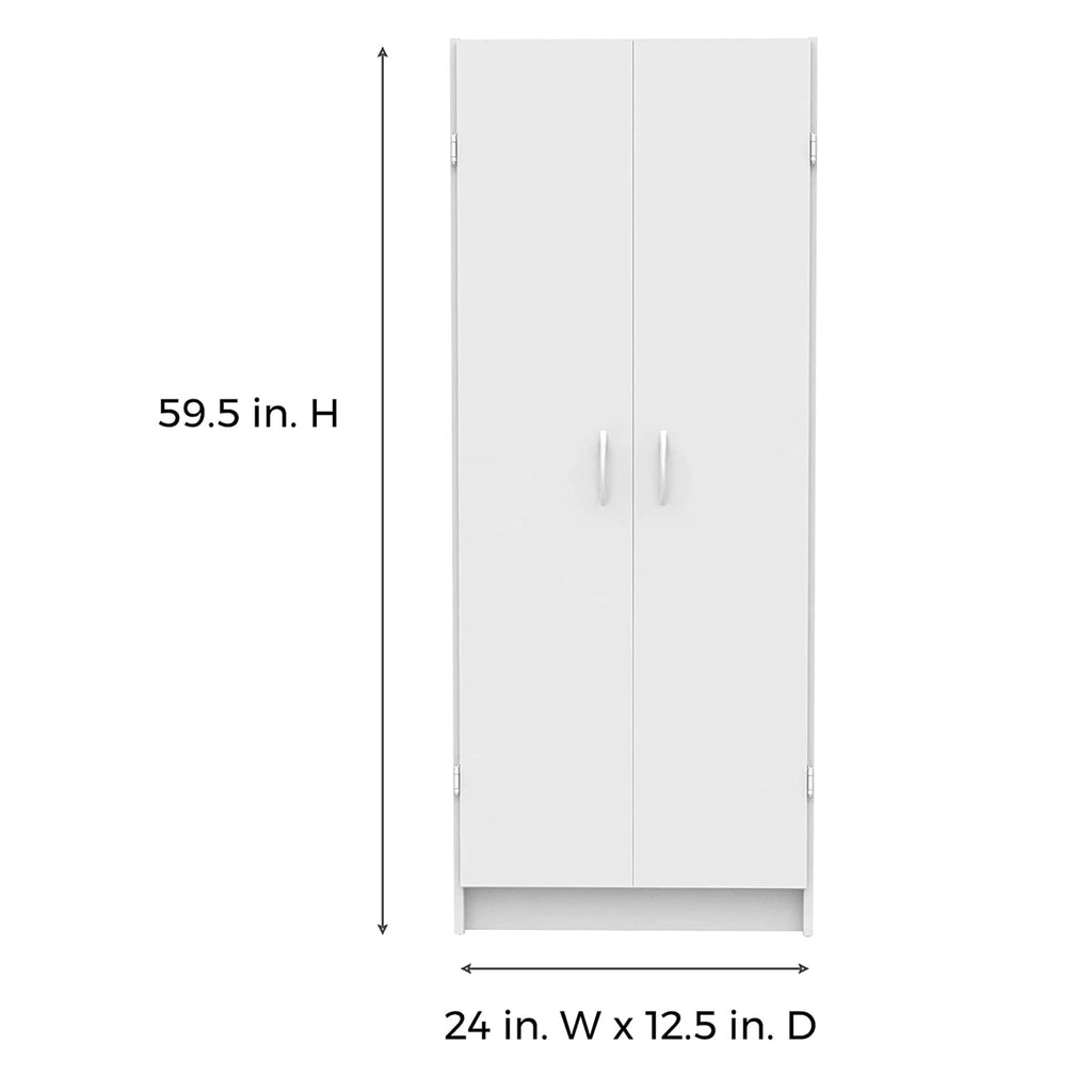 ClosetMaid Pantry Cabinet Cupboard with 2 Doors, Adjustable Shelves, Standing, Storage for Kitchen, Laundry or Utility Room, Natural Gray