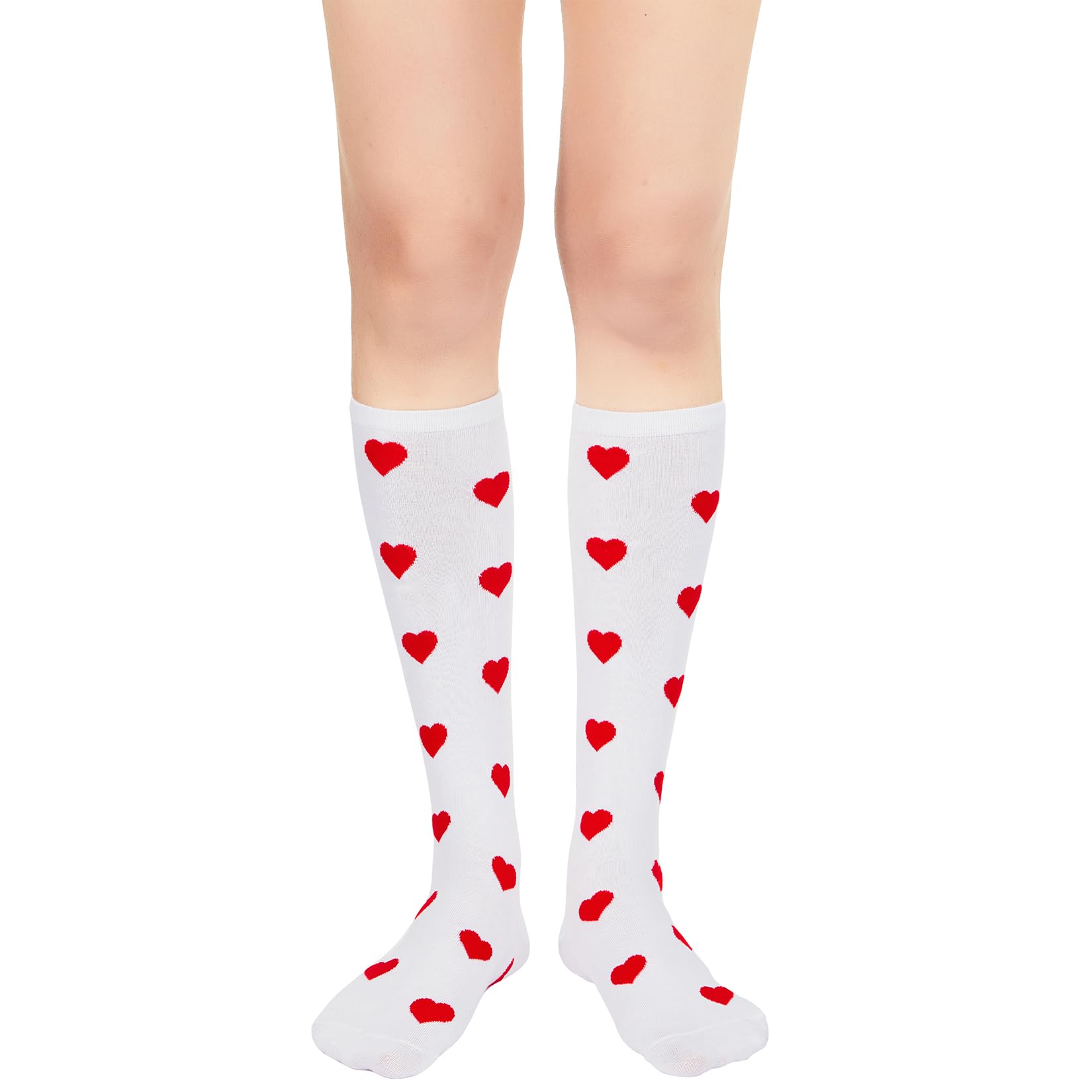 Century Star Knee High Striped Socks for Women - Long Thin Tube Sports Thigh High Socks Tall Stockings