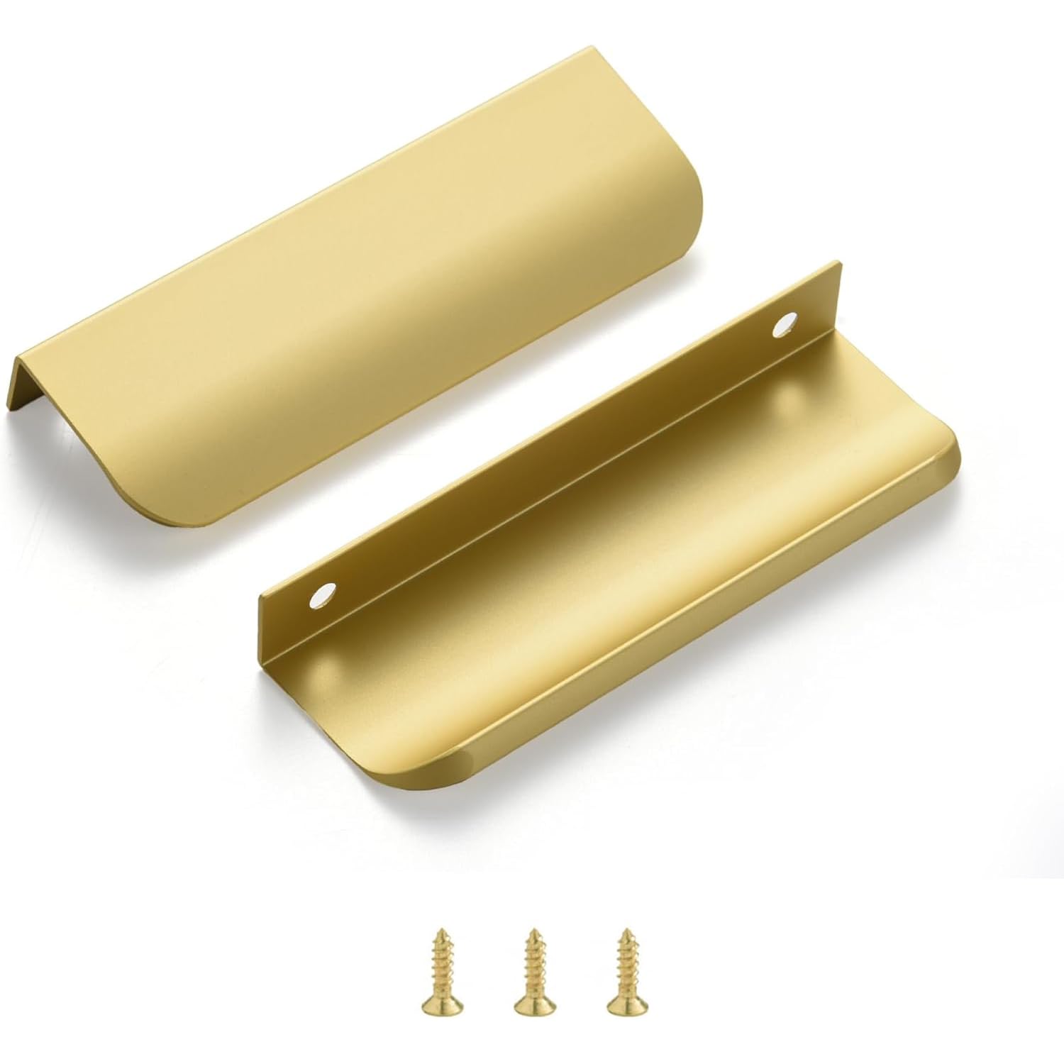 Satanga Edge Finger Pulls for cabinets Kitchen Concealed Drawer Pull Aluminum Hidden Back Mount Door Handle for Home Pack of 5 Modern White 3 Inch Overall Length Easy Installation