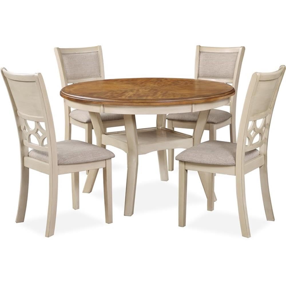 New Classic Furniture Mitchell Dining Room Table, Beige and Brown