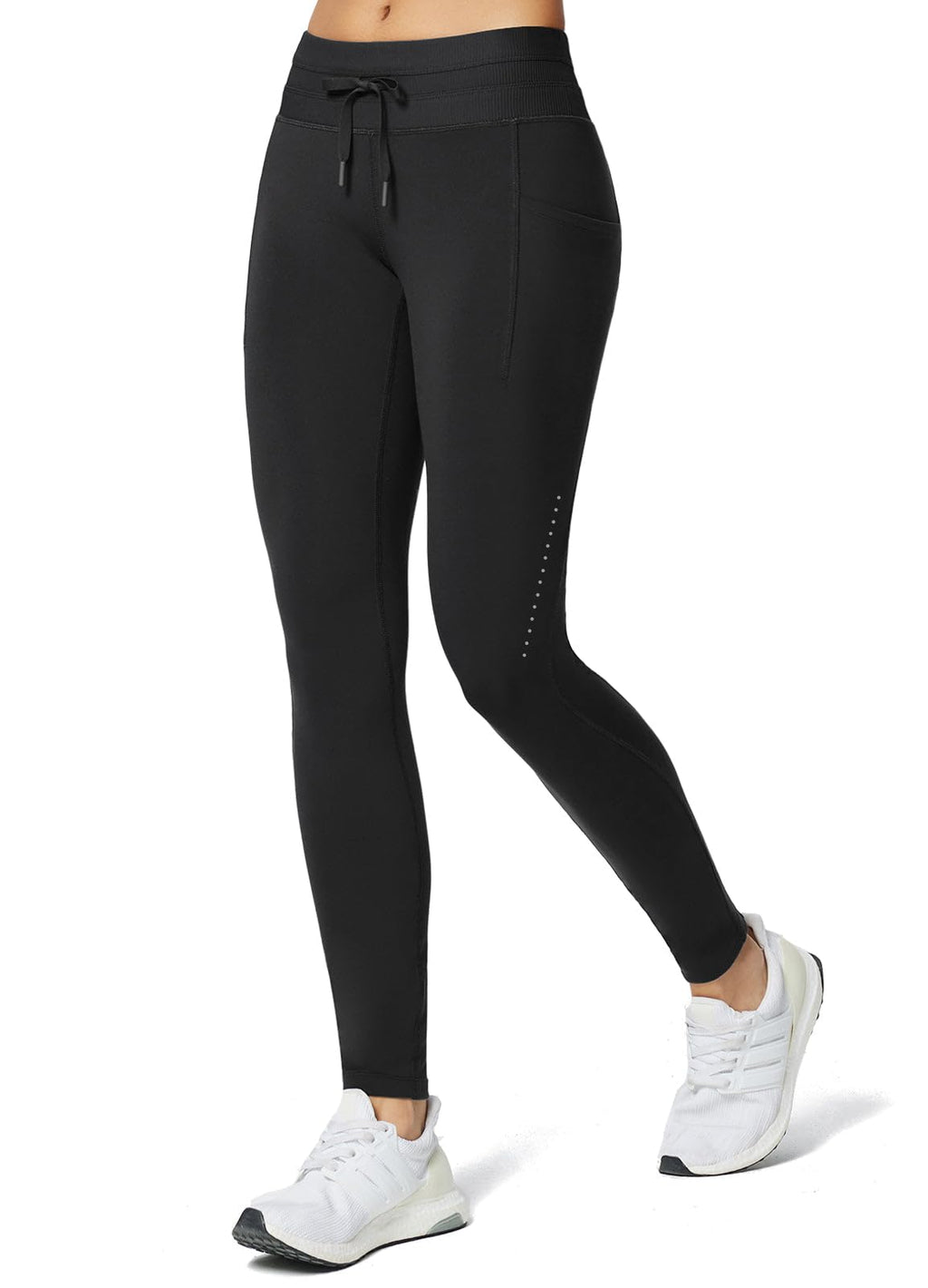 baleaf Women's Fleece Lined Leggings Water Resistant High Waisted Thermal Warm Winter Tights Ski Hiking Pants with Pockets