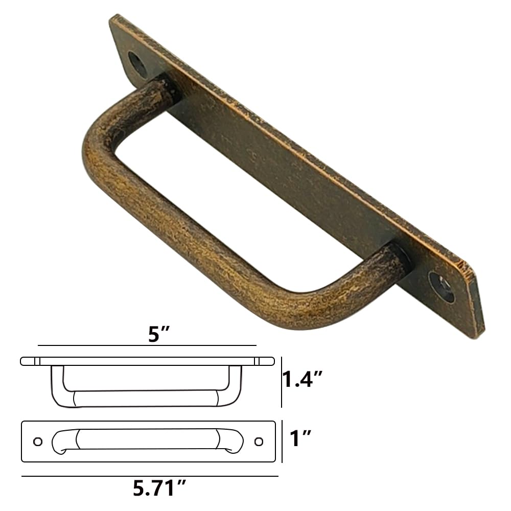 2 Pack 4 1/4 Inch 108 mm Copper Cabinet Handles Aluminum Cabinet Pulls Drawer Pulls
