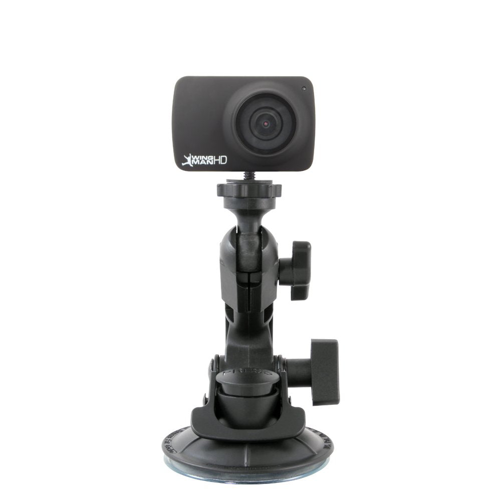 Delkin Devices Fat Gecko Mini Suction Camera Mount - Powerful Suction Cup Camera Mount for Car, Motorcycle, Desk, Window | Secure and Adjustable Action Camera Holder for Video Recording