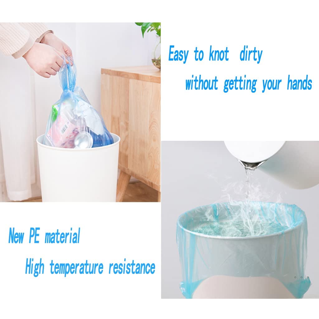 4 Gallon Trash Bag,Small Black Trash Bags 200 Counts Thicken Value Bathroom Trash Can Bin Liners,Small Garbage Bags with Handles for Kitchen Bathroom Office Waste Basket