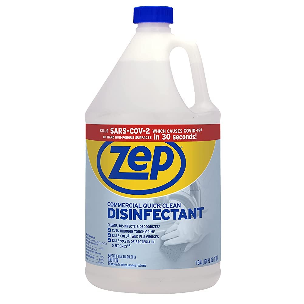 Zep Commercial Quick Clean Disinfectant - 1 Gallon (Case of 2) - ECZUQCD1282