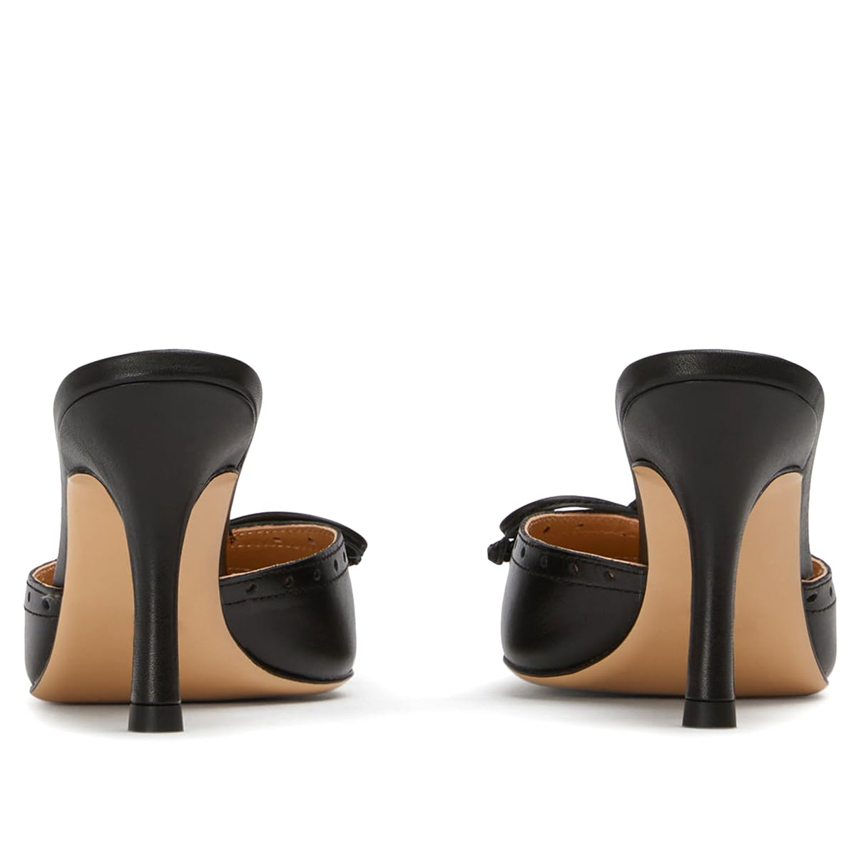 Kitten Heels for Women Closed Toe Heels Vintage Heeled Mules Sexy Pointy Studded Slip on Stiletto Dressy Pumps