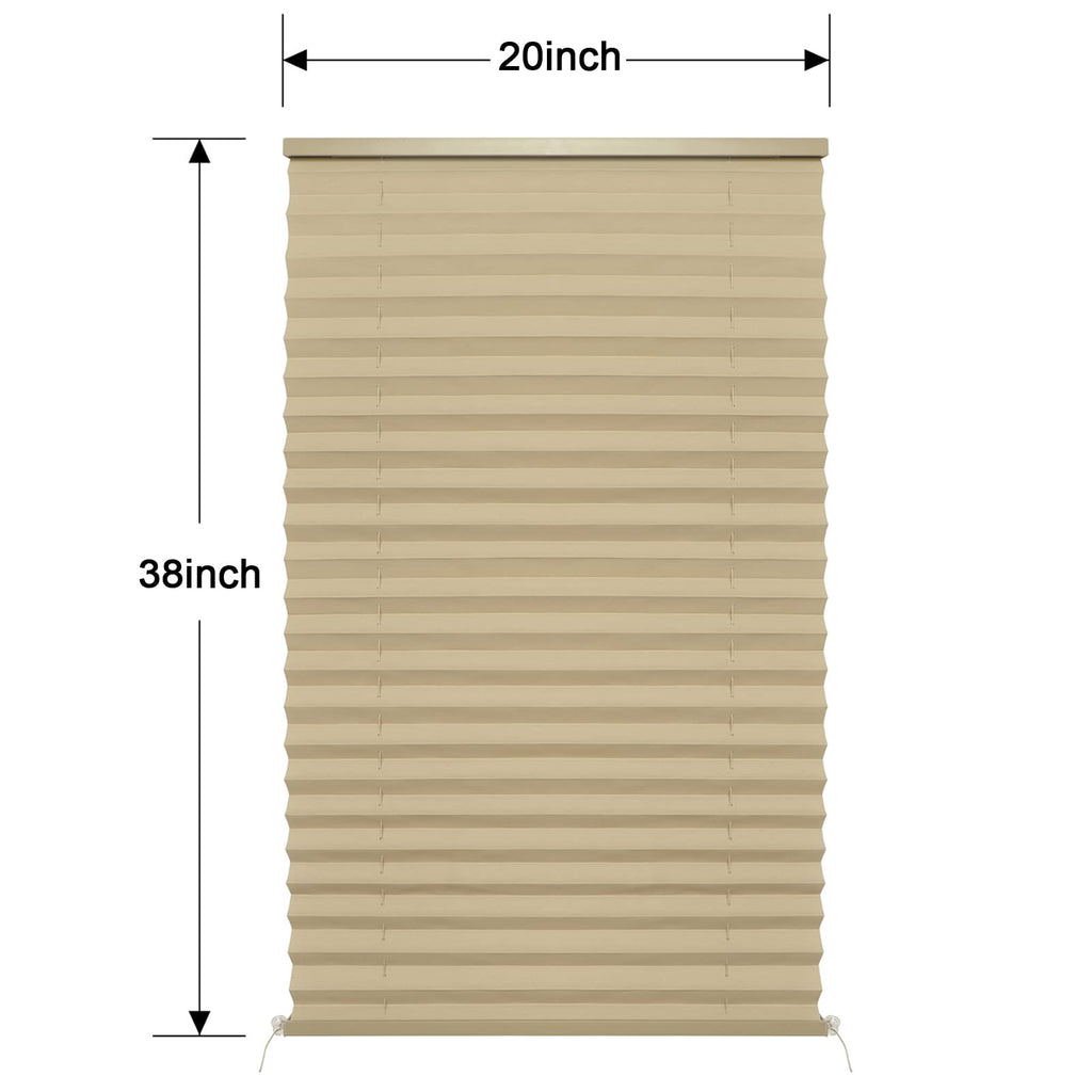 NOVINO RV Blinds Shades for Camper Window,RV Shades Pleated Camper Blinds for Travel Trailer Motor Coach Motorhome Window-14 W x 24" L