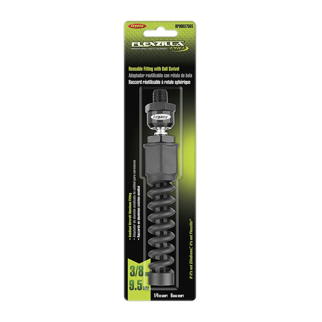 Flexzilla Pro Air Hose Reusable Fitting with Swivel, 1/2 in. - RP900500S