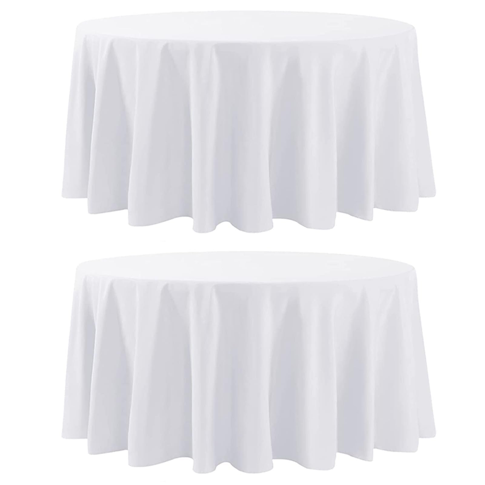 Round Tablecloth 2 Pack 90 Inch Black Tablecloths Washable Decorative Linen Polyester Table Clothes Cover for Dining Table Banquets Buffet Parties and Wedding