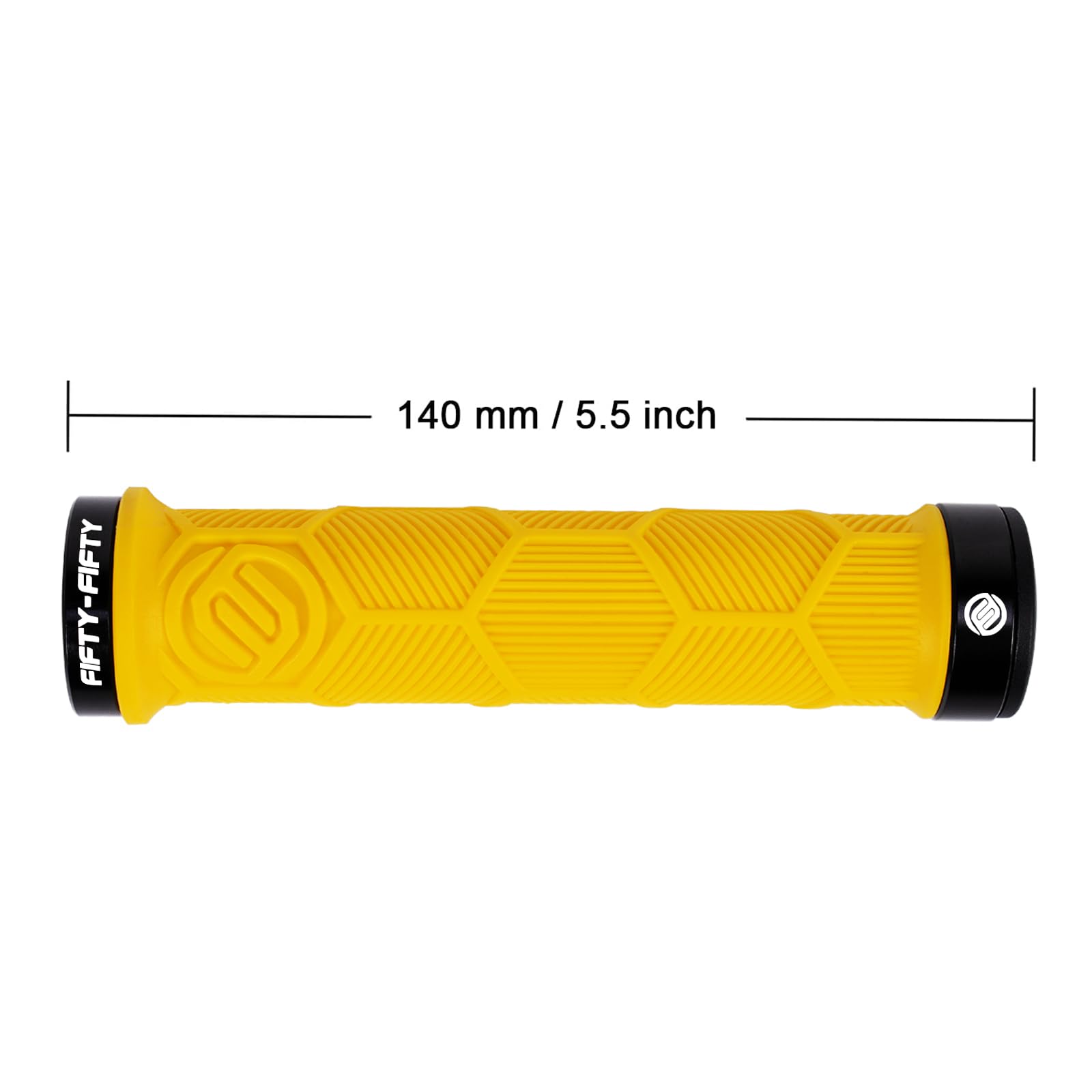 FIFTY-FIFTY Double Lock-On Mountain Bike Grips, Bicycle Handlebar Locking Grips, Non-Slip MTB Handle