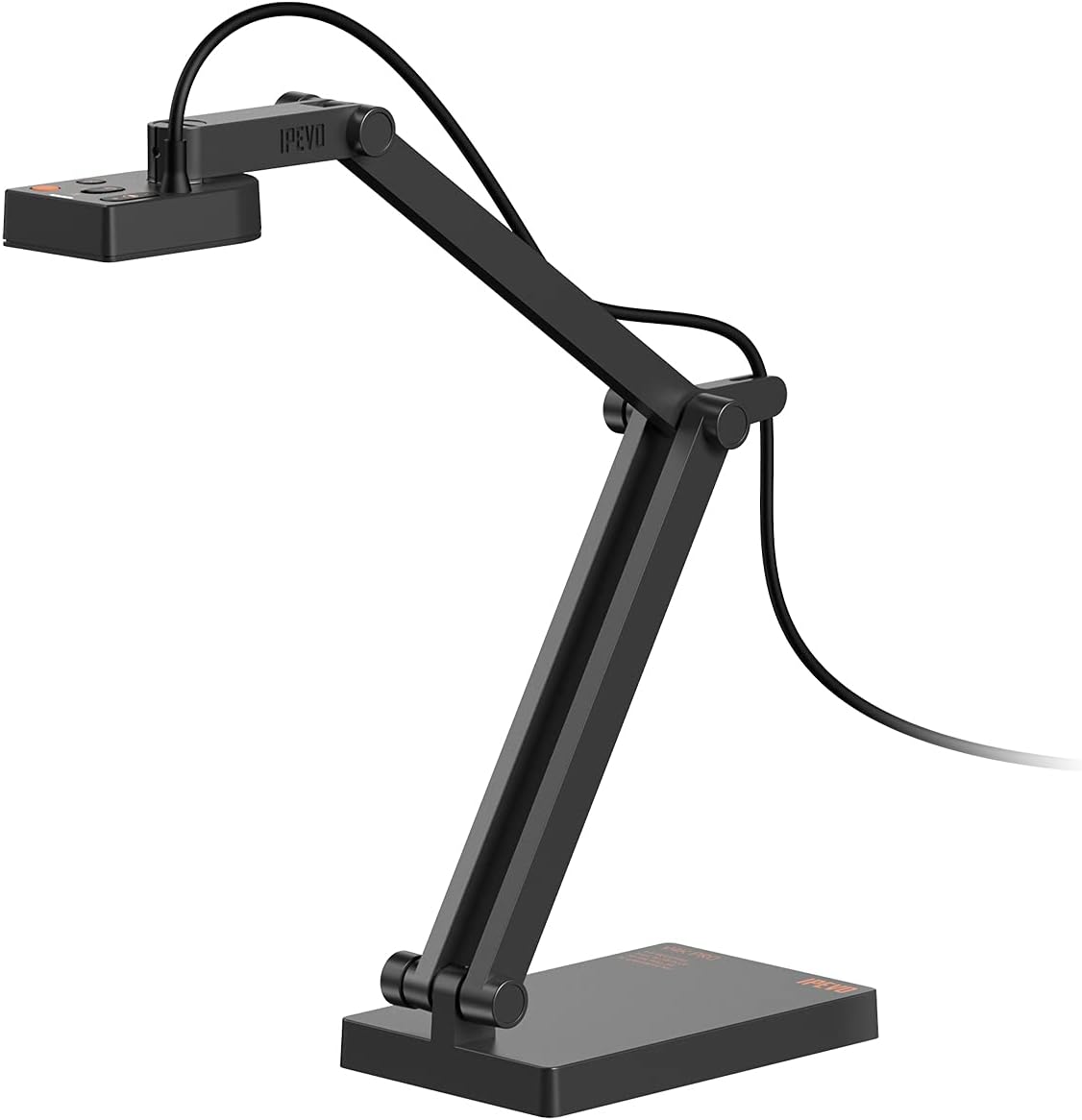 IPEVO V4K PRO Ultra HD USB Document Camera with AI-Enhanced Mic, for Classroom visualization, Online Teaching, Work from Home, Streaming, with Noise Cancellation for Clear Voice, Black
