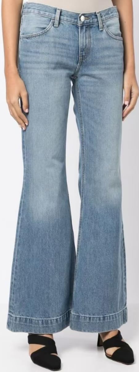 Bell Bottom Jeans for Women Ripped High Waisted Classic Flared Denim Pants