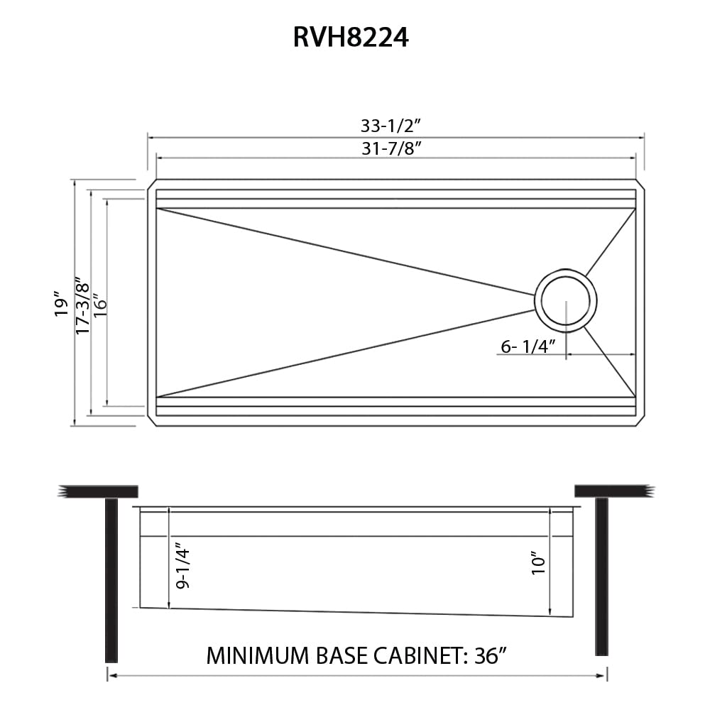 Ruvati 33-inch Workstation Kitchen Sink - Dual Tier Double Bowl Kitchen Sink - Low Divide Undermount Sinks - 16 Gauge Stainless Steel Kitchens Sinks - RVH8255