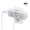 Multi Plug Outlet Extender, TESSAN Surge Protector Wall Plug Splitter with 5 Electrical Outlet Expander, Multiple Plug Adapter for Travel Home Office