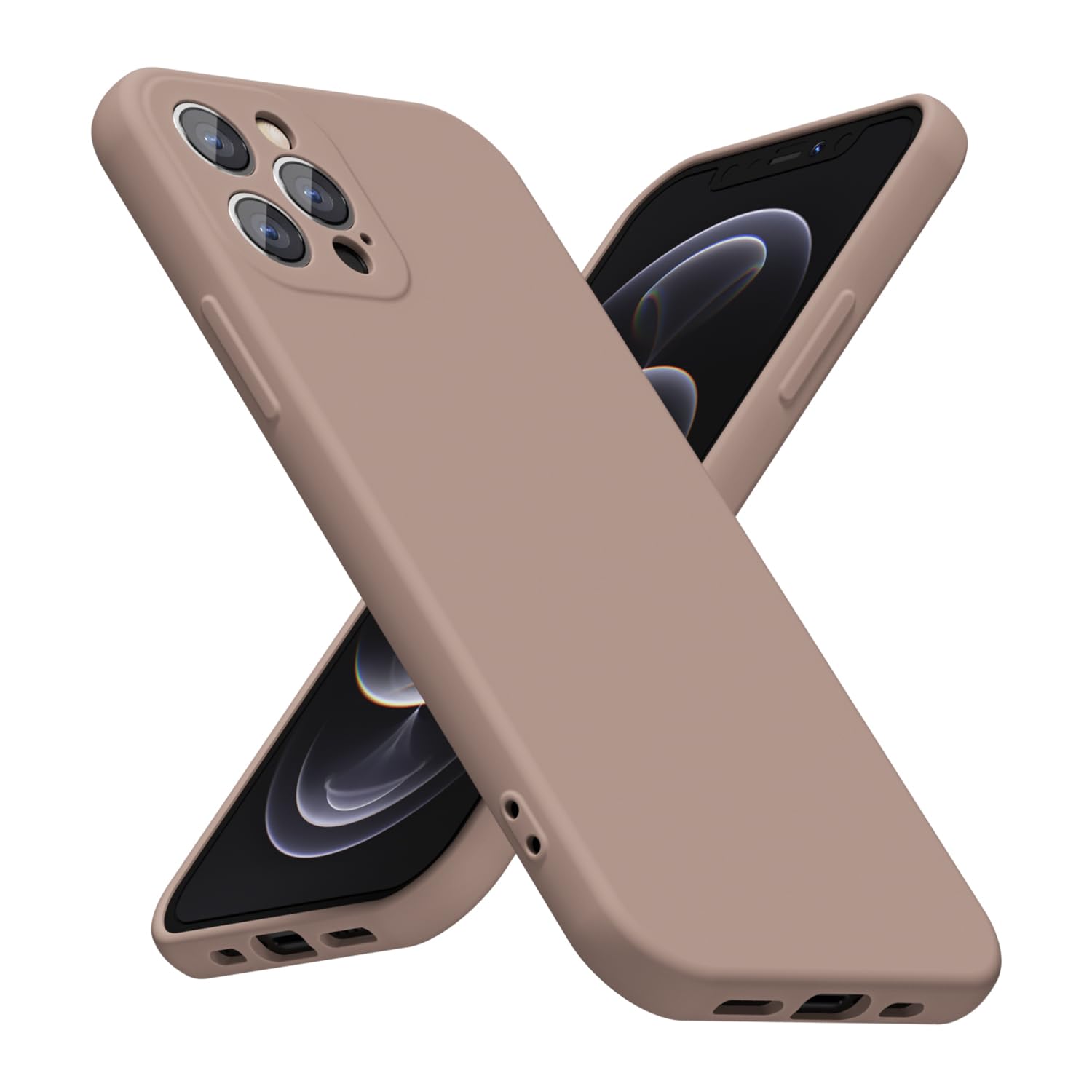 LoeoeL for iPhone 8 Plus/ 7 Plus Phone Case Silicone, Minimalist Ultra Thin Slim Soft Rubber Gel Solid Color Matte TPU Cute Case for Women, Girly Aesthetic Design & Camera Cover, Beige Stone Cream