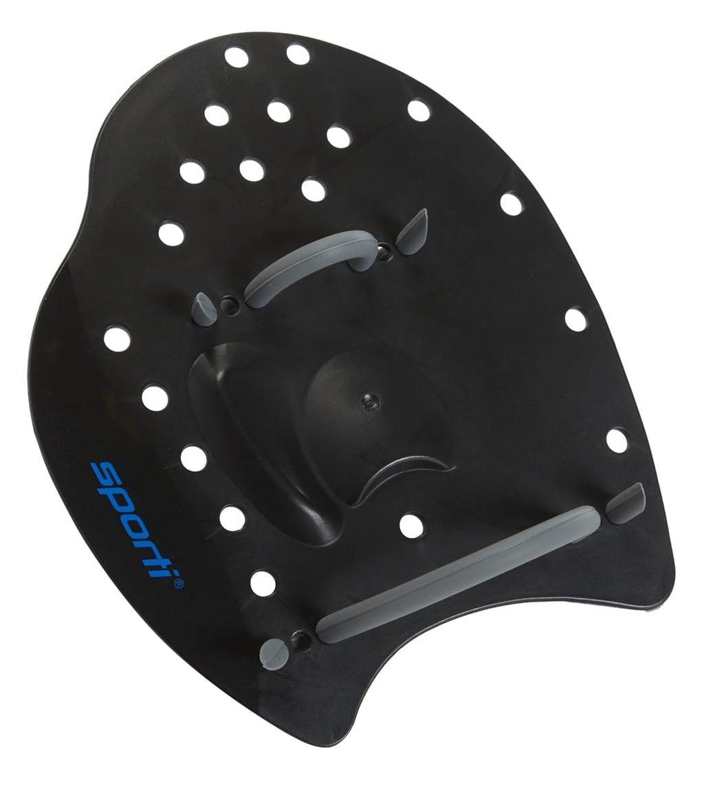 𝗦𝗽𝗼𝗿𝘁𝗶 Power Swim Paddles for Lap Swimming - Adjustable Straps - Lap Swimming Gears - Hand Paddles for Adults & Kids