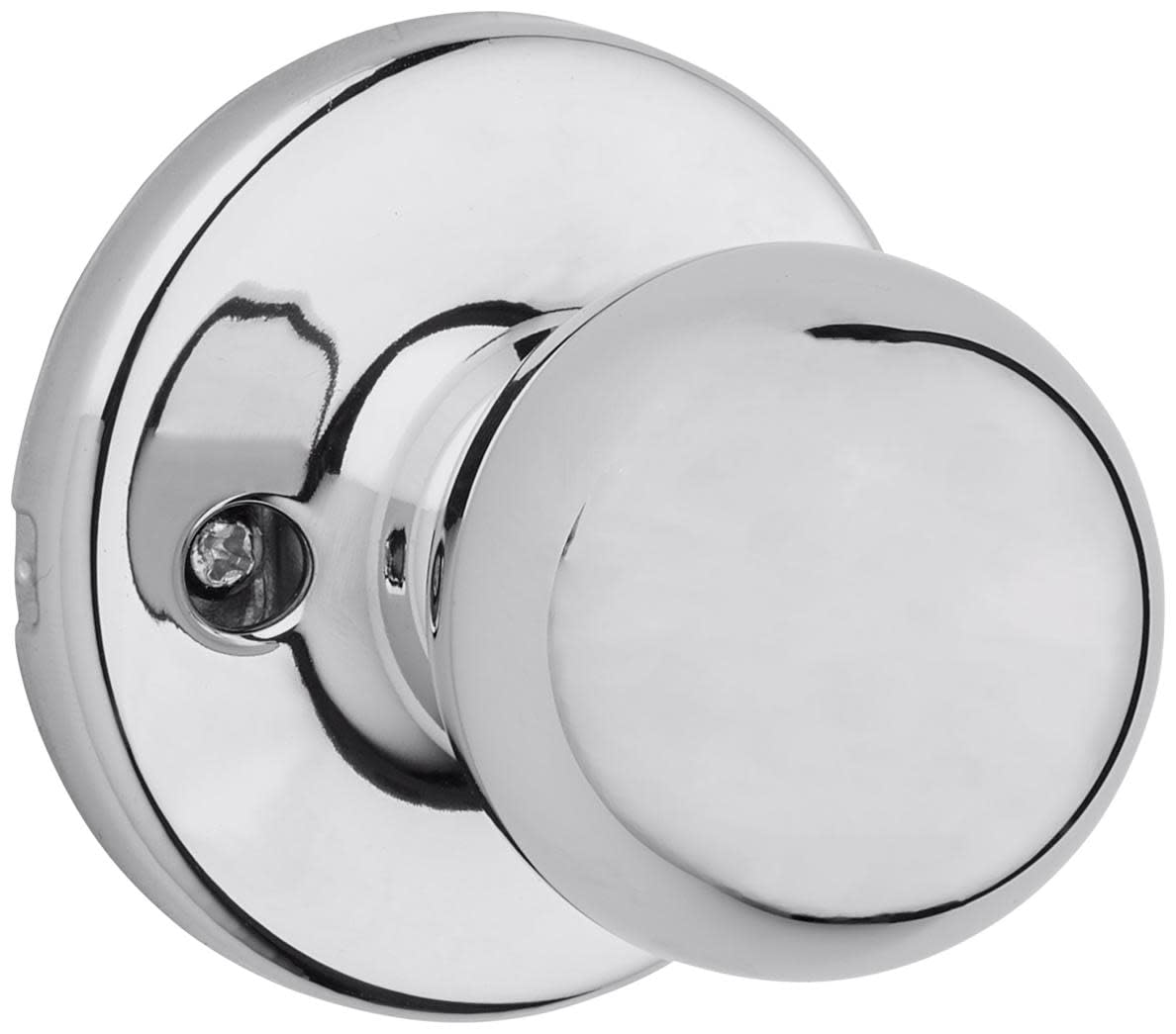 Kwikset Polo Dummy Door Knob, Single Sided Handle for Closets, French Double Doors, and Pantry, Matte Black Non-Turning Interior Push/Pull Door Knob, with Microban Protection