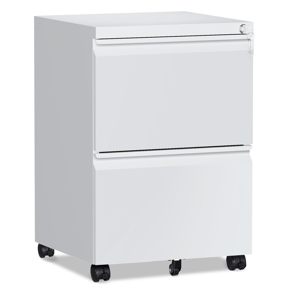 RAVIGIN 4 Drawer File Cabinet with Lock,Vertical Filing Cabinet for Home Office,Metal File Cabinets with Lock,Storage Files for A4/ Legal/Letter, Require Assembly, (Black)