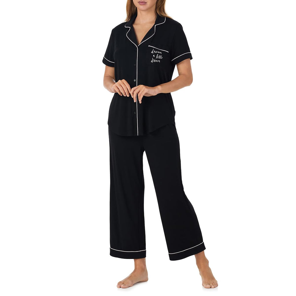 kate spade new york Short Sleeve Cropped Pant PJ Set