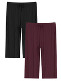 Latuza Women's Plus Size Capri Pajama Pants Wide Leg