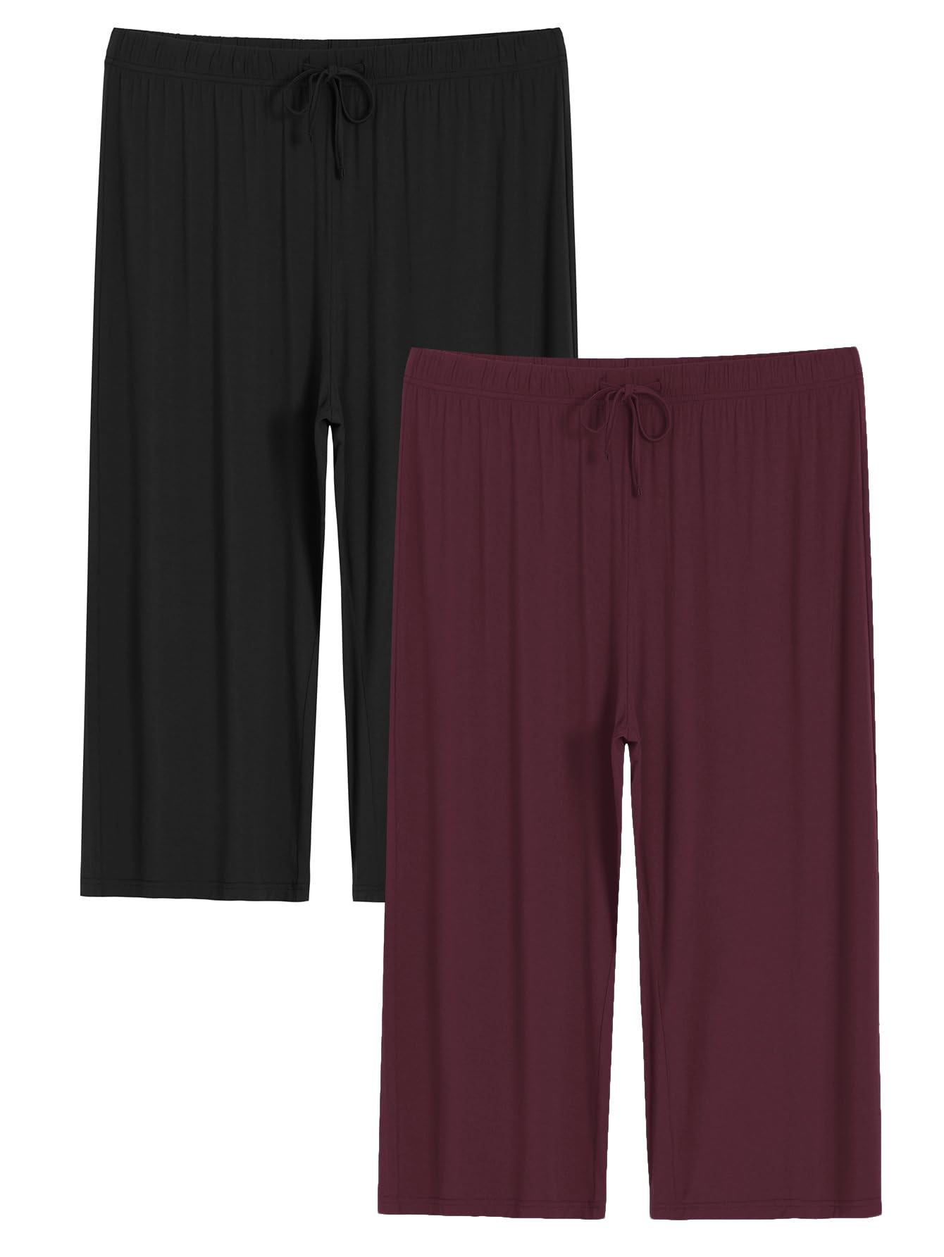 Latuza Women's Plus Size Capri Pajama Pants Wide Leg