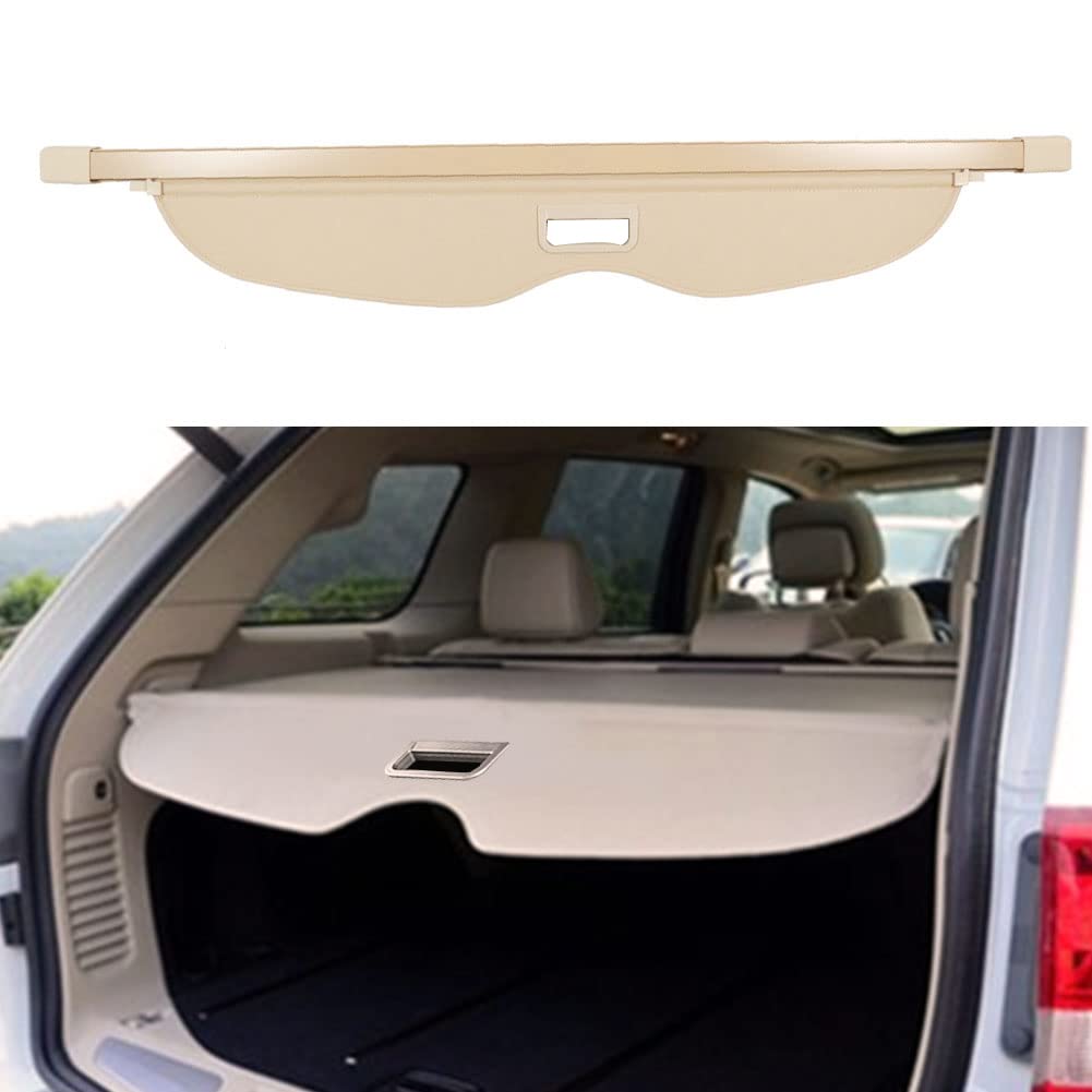 Cargo Cover for Jeep Grand Cherokee (2 Row; WL) 4XE Accessories 2022-2025 2026 Rear Black Trunk Shade Luggage Security Cover