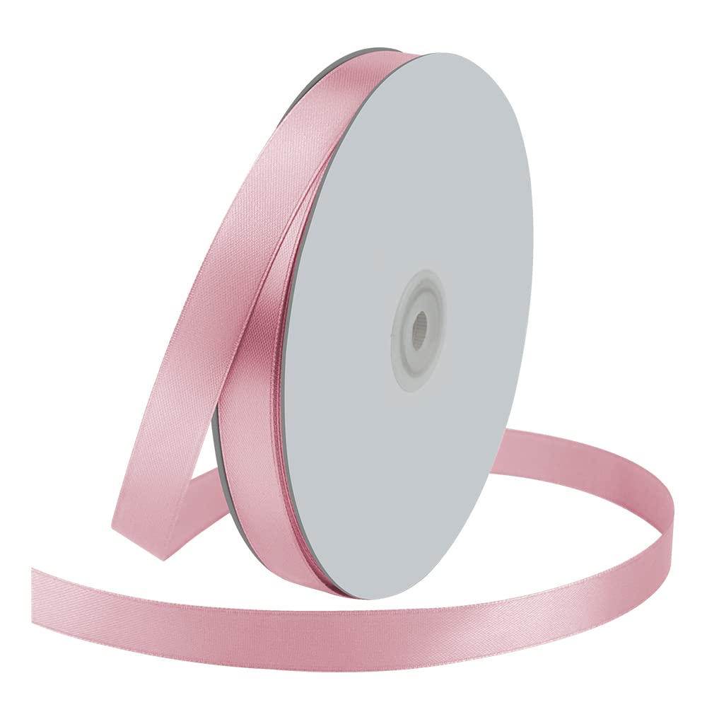 1" Wide x 100 Yards Single Face Polyester Satin Ribbon, Satin Ribbon for Crafts, Gift, Hair Bows, Wedding Party Decoration, Bow Making & Other Projects (Apple Green)