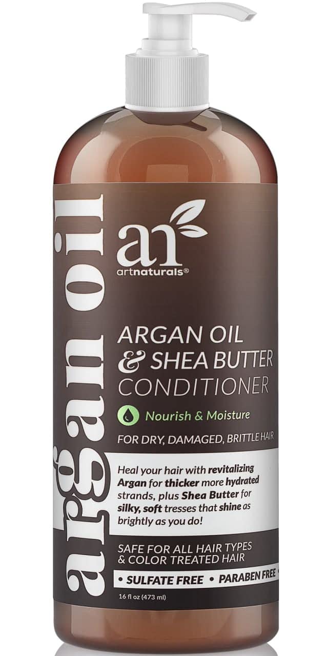Artnaturals Argan Oil Leave-In Conditioner - (12 Fl Oz / 355ml) - Made with Organic and Natural Ingredients - for All Hair Types – Treatment for Damaged, Dry, Color Treated and Hair Loss (ANHA-0802)