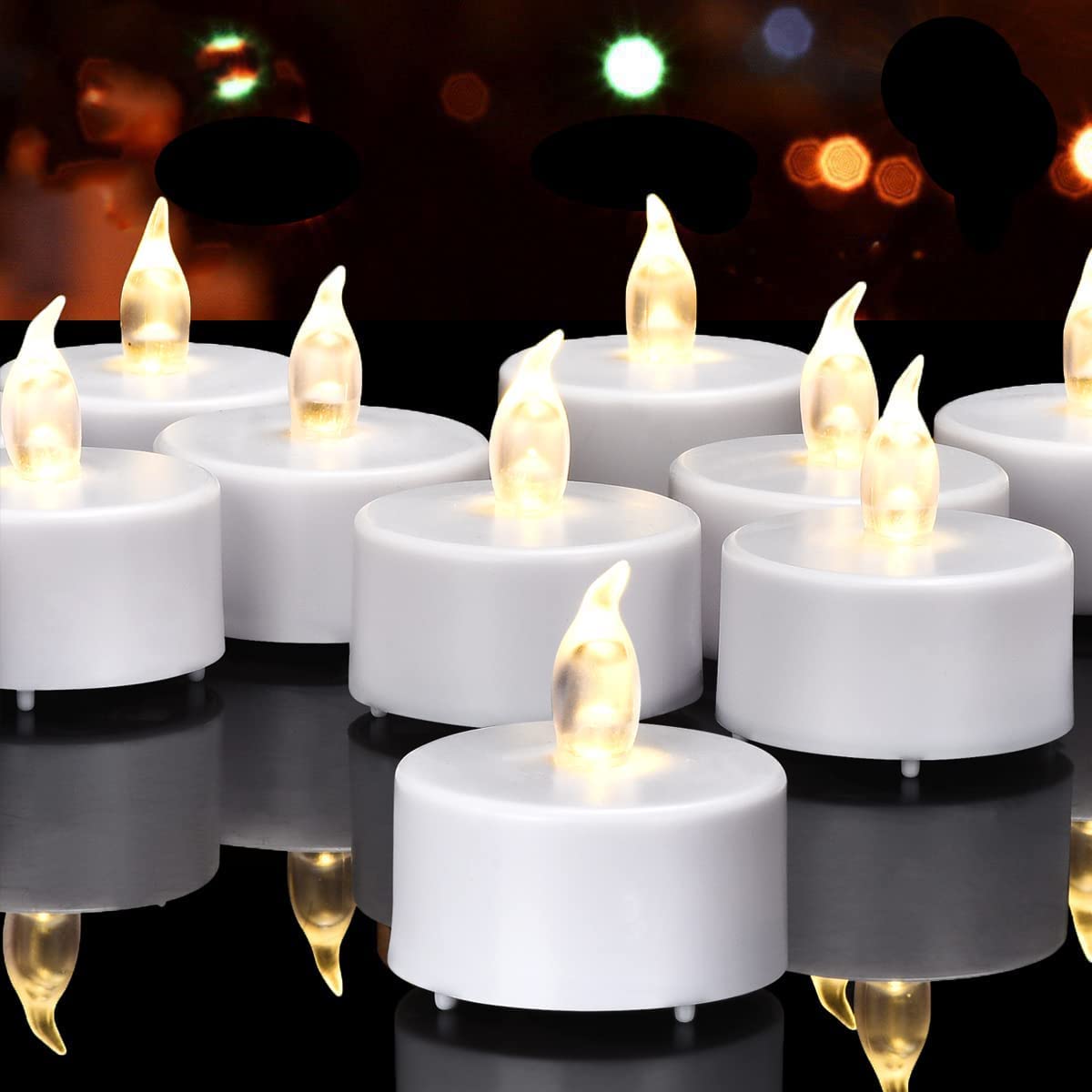 Tea Light Candles with Remote Control,Flickering Flameless LED Candle,Long Lasting 400+Hours,Battery Operated with Timer for Home Decoration Seasonal &Festival Celebration Warmyellow (5pcs)