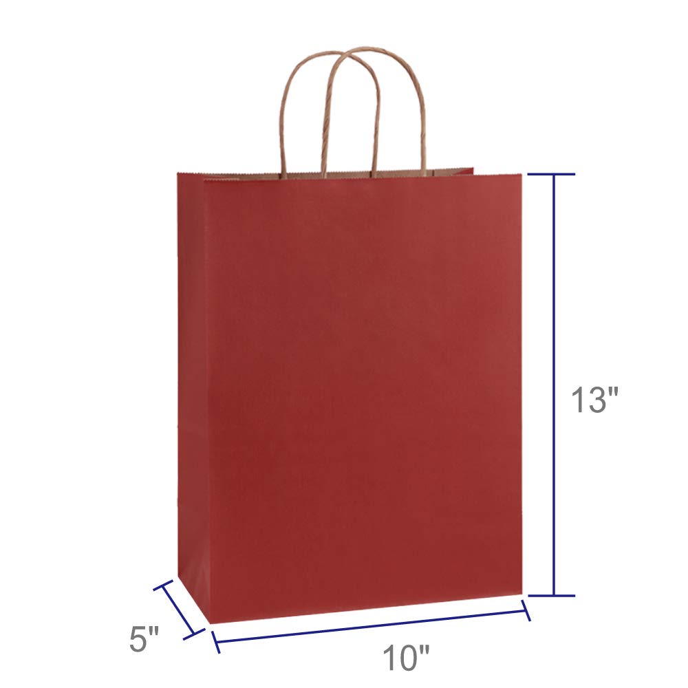 BagDream Gift Bags 10x5x13 25Pcs Kraft Paper Shopping Bags with Handles, for Gifts, Business, Merchandise, Retail, Party Favor, Black Recycled Paper Sacks