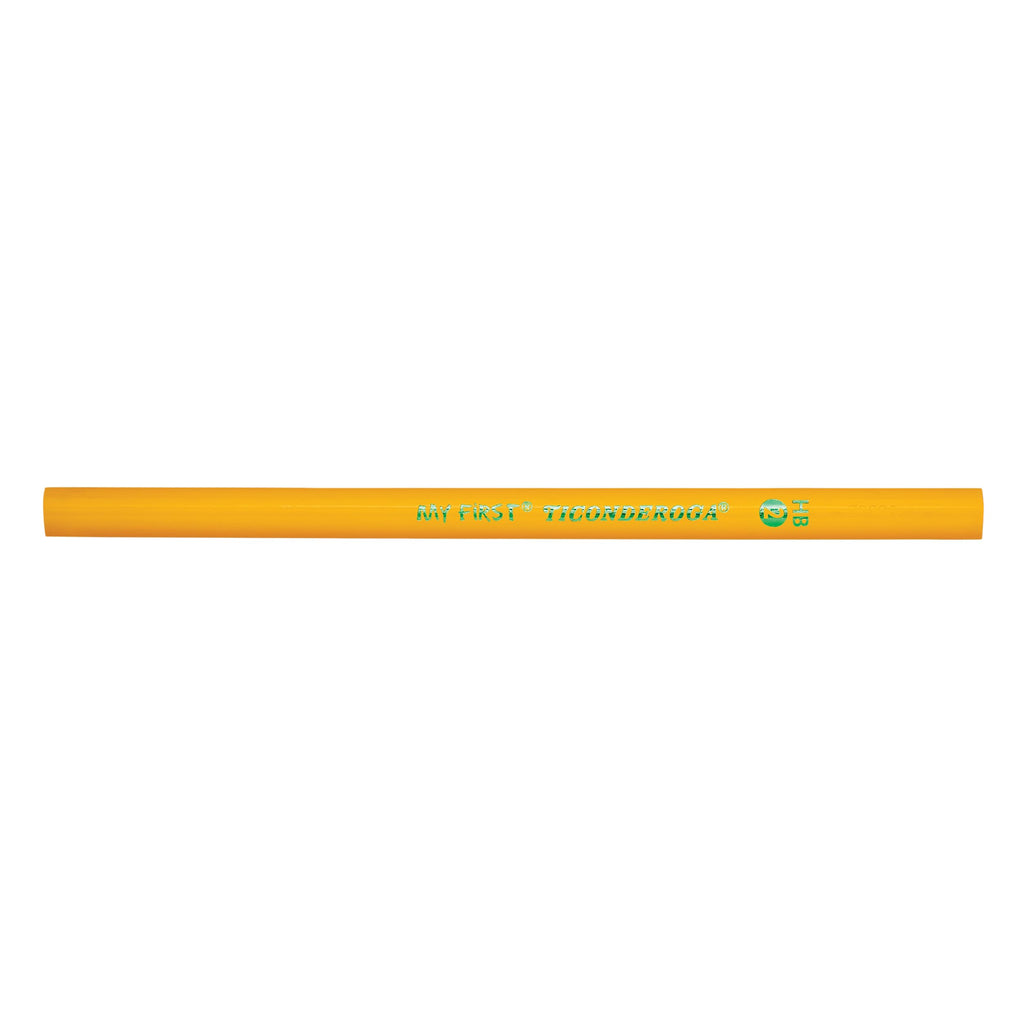 Ticonderoga My First Wood-Cased Pencils, #2 HB Soft, With Eraser, Yellow (X3336) (Pack of 6, 216 Count Total)