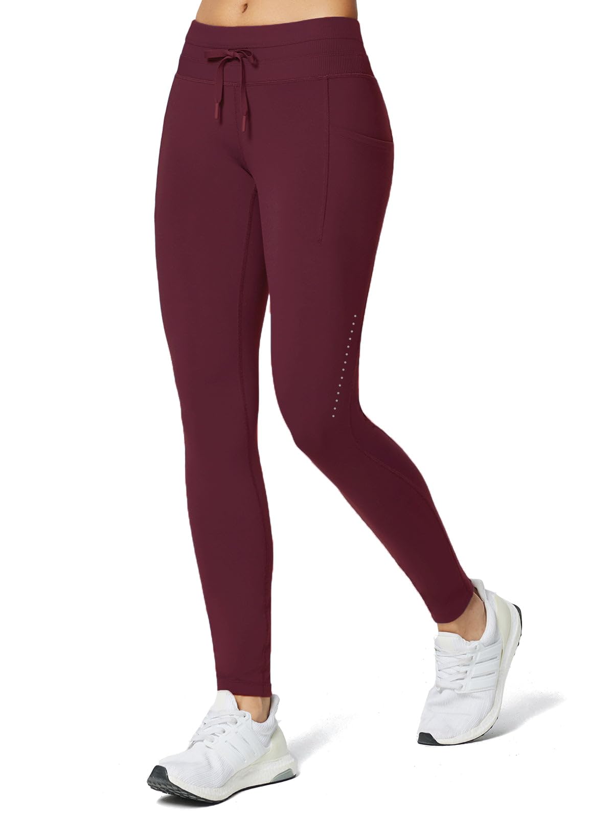 baleaf Women's Fleece Lined Leggings Water Resistant High Waisted Thermal Warm Winter Tights Ski Hiking Pants with Pockets