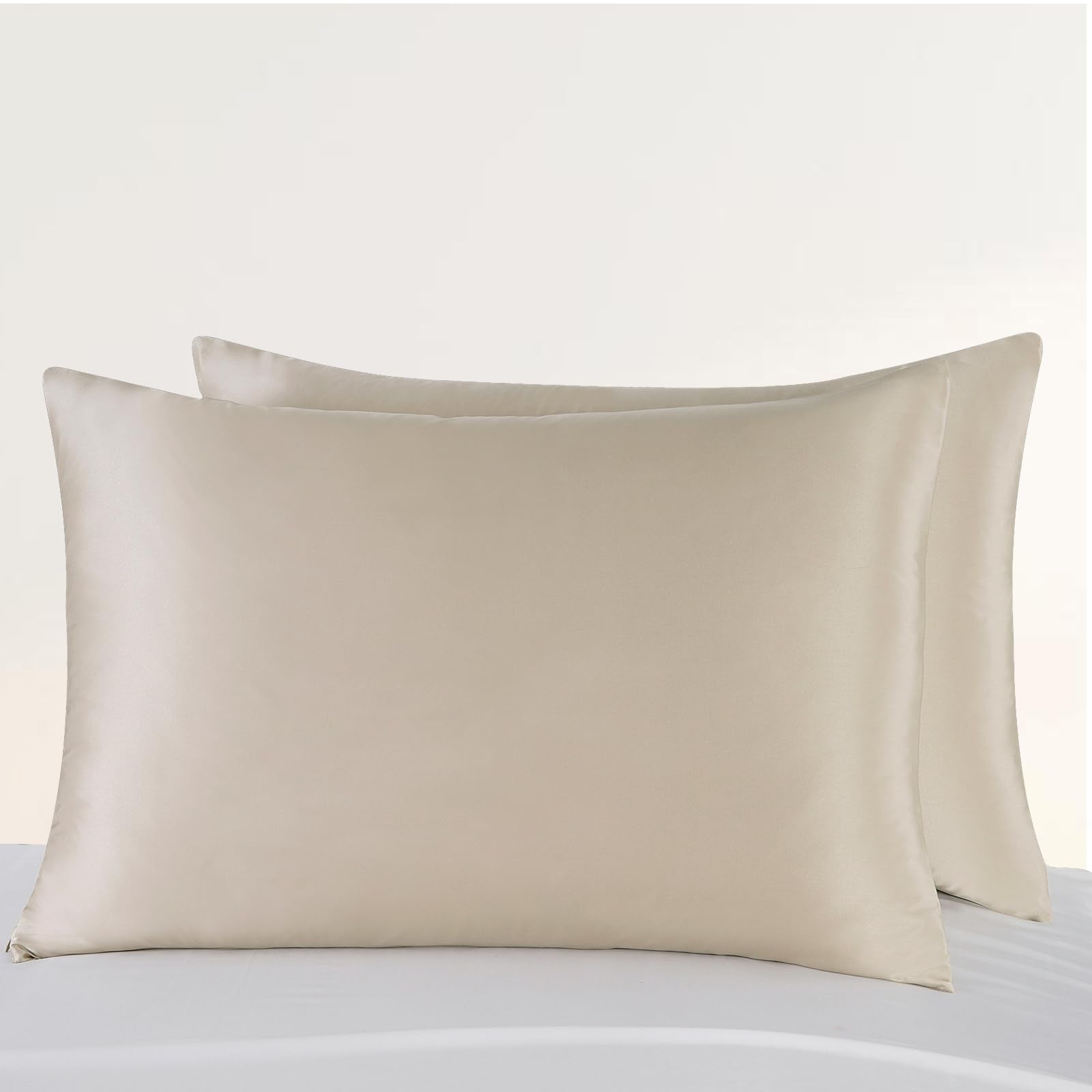 ZIMASILK Upgraded 100% 6A Grade Pure Mulberry Silk Pillowcase for Hair and Skin Silk Pillow Cases with Reinforced Hidden Zipper, More Soft & Durable, Gift Box (Standard 20"x26" Beige)