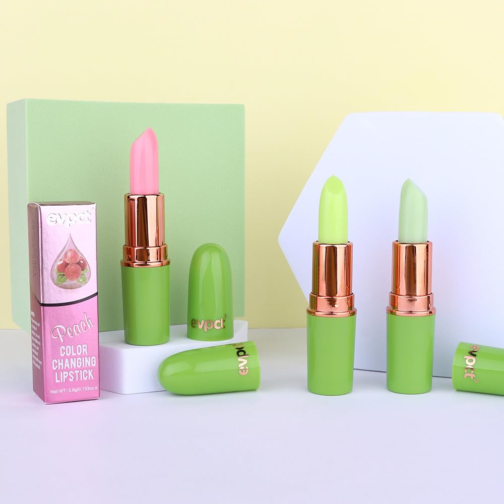 evpct 2Pcs Blueberry Tinted Lip Balms PH Lip Color Changing Lipstick Balm Stain Gift Set Queen for Women Girls Korean Mood Long Lasting Color Change Light Pink Lipstick Lip Tint Plumper Gloss