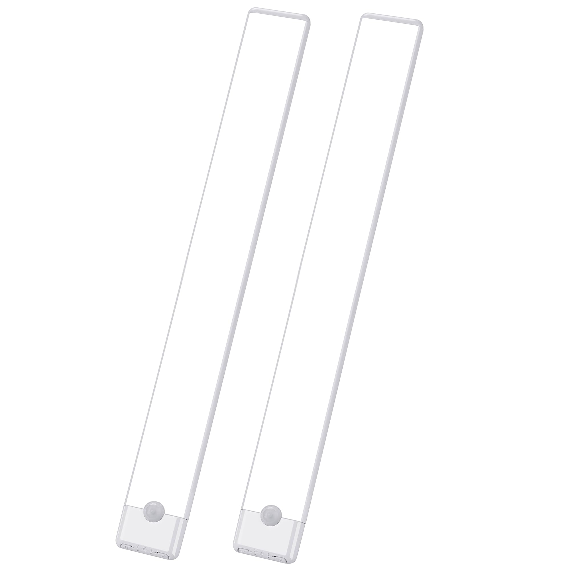 Motion Sensor Under Cabinet Lights, Magnetic Rechargeable Under Counter Closet Light, Wireless Night Light Bar Stick-On, 2-Pack, Warm White
