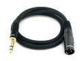 Monoprice 104759 1.5-Feet Premier Series XLR Male to 1/4-Inch TRS Male 16AWG Cable Black
