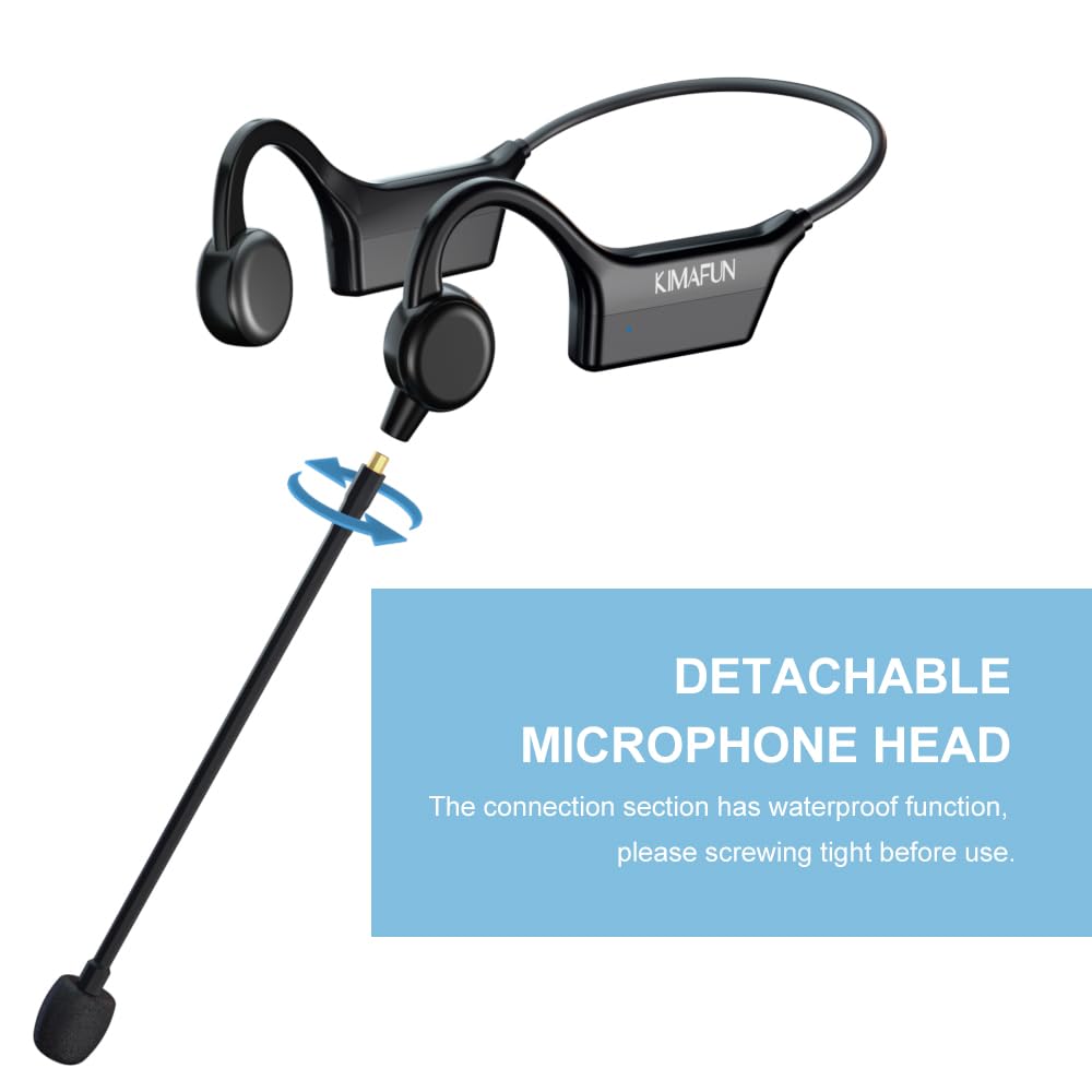 KIMAFUN 2.4G Fitness Headset Wireless Microphone, IP67 Waterproof Sweatproof Microphone for Water Aerobics, Swimming Coach, Fitness Instructor, Yoga, Spinning, Training, Teaching, Speakers, GWP91