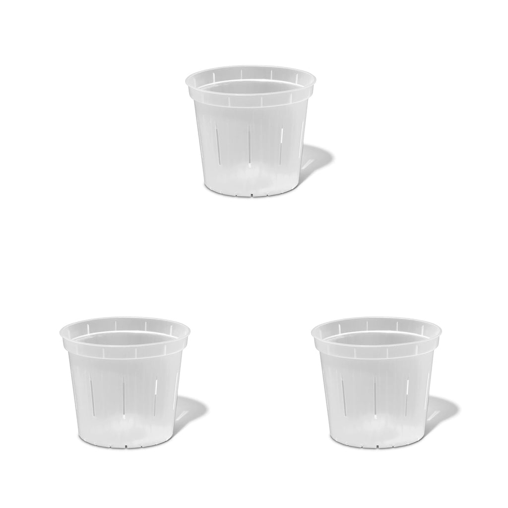 rePotme 3 inch Orchid Pot 3 Pack - Slotted Orchid Pots with Holes for Repotting (Blue Sapphire)