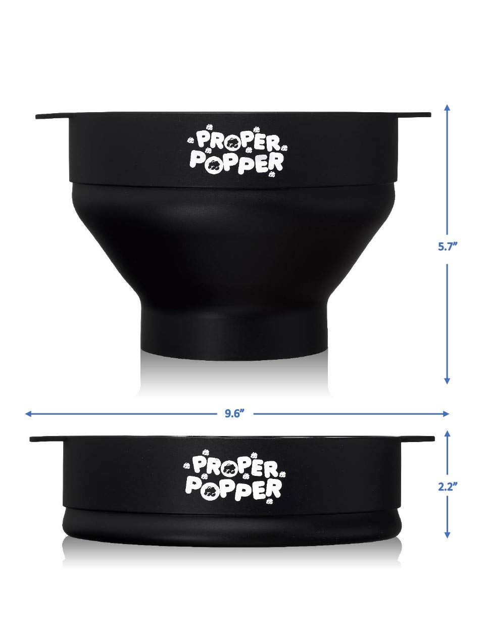 The Original Proper Popper Microwave Popcorn Popper, Silicone Popcorn Maker, Collapsible Bowl BPA Free & Dishwasher Safe - (Aqua)