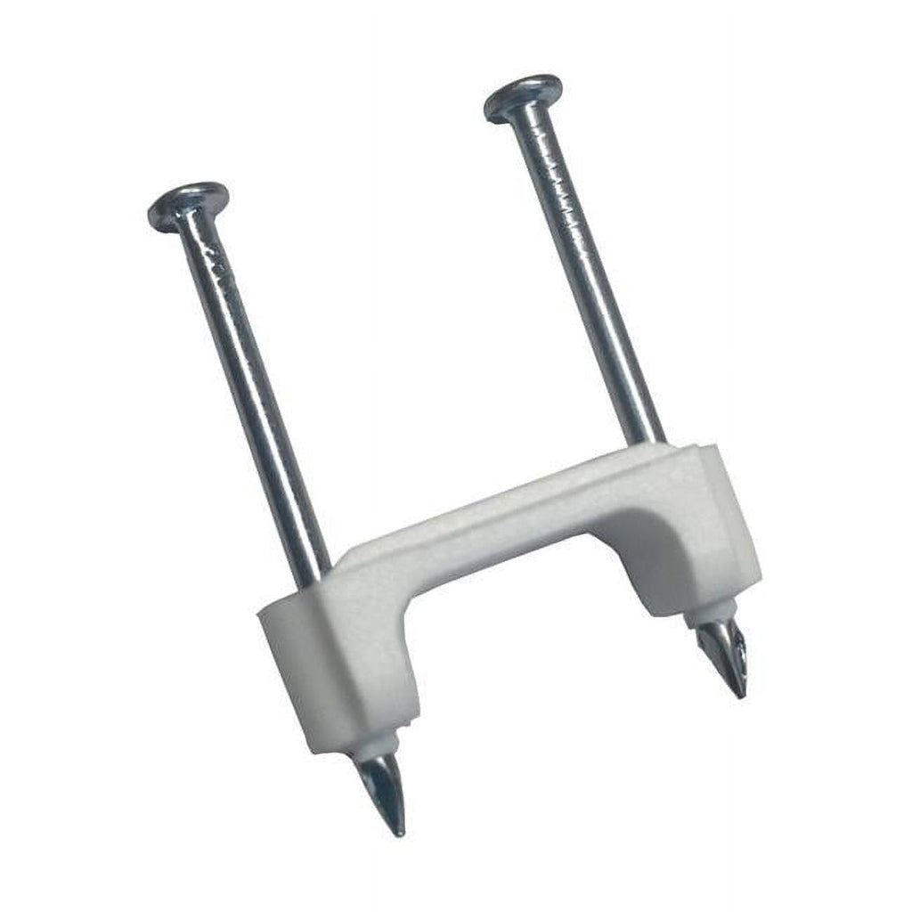 Gardner Bender PS-150Z Plastic Staple, ½ Inch., Secures Romex, UF & (NM) Non-Metalic Cable, Polyethylene - UV Resistant, Splinter Free, Application: 14/2, 12/2, 10/2 (NM) Non-Metalic Cable, 100 Pk., White