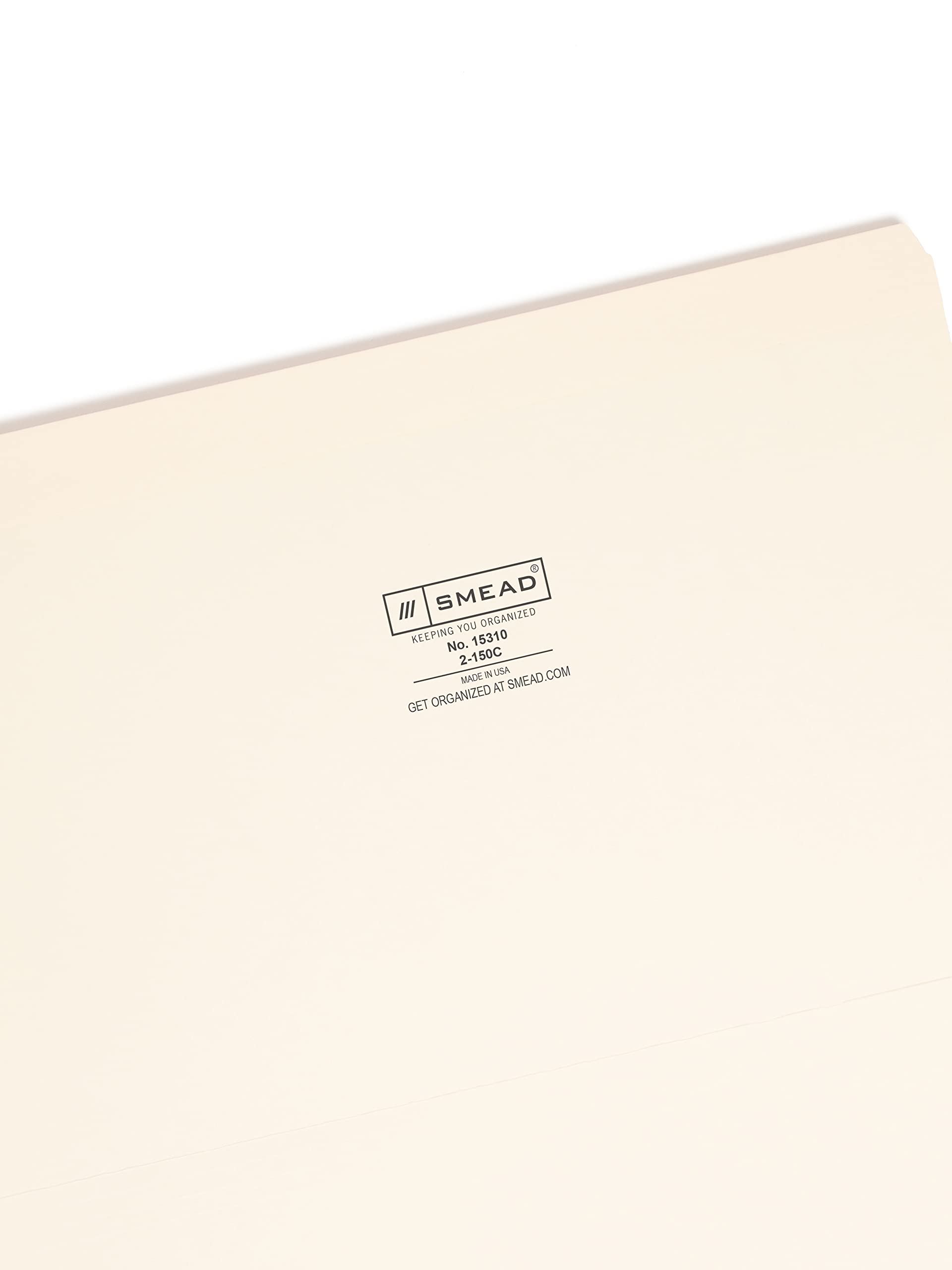 Smead File Folder, Reinforced 1/3-Cut Tab, Center Position, Legal Size, Manila, 100 per Box (15336)