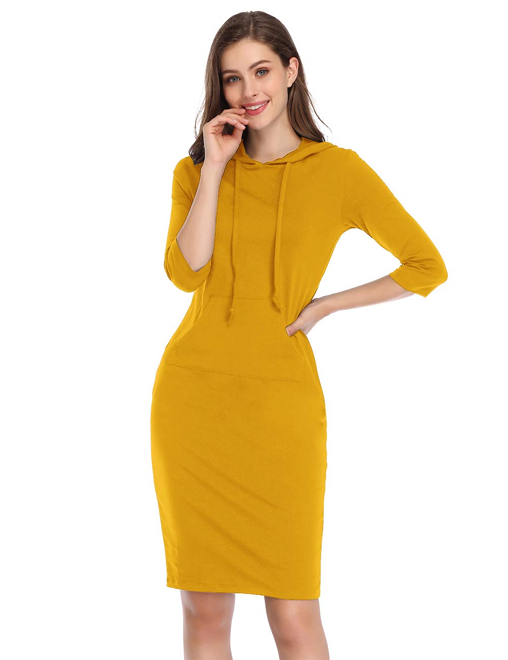 MISSKY Women's Women's Sweatshirt Hooded Dress