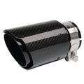 2"Inlet 3"Outlet Car Exhaust Tips Carbon Fiber Tailpipe Exhaust Pipe Tail Throat Tail Pipe Burnt Need Height>3.5 Inch Widht>3.5 Inch