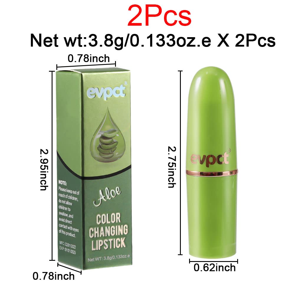 evpct 2Pcs Blueberry Tinted Lip Balms PH Lip Color Changing Lipstick Balm Stain Gift Set Queen for Women Girls Korean Mood Long Lasting Color Change Light Pink Lipstick Lip Tint Plumper Gloss