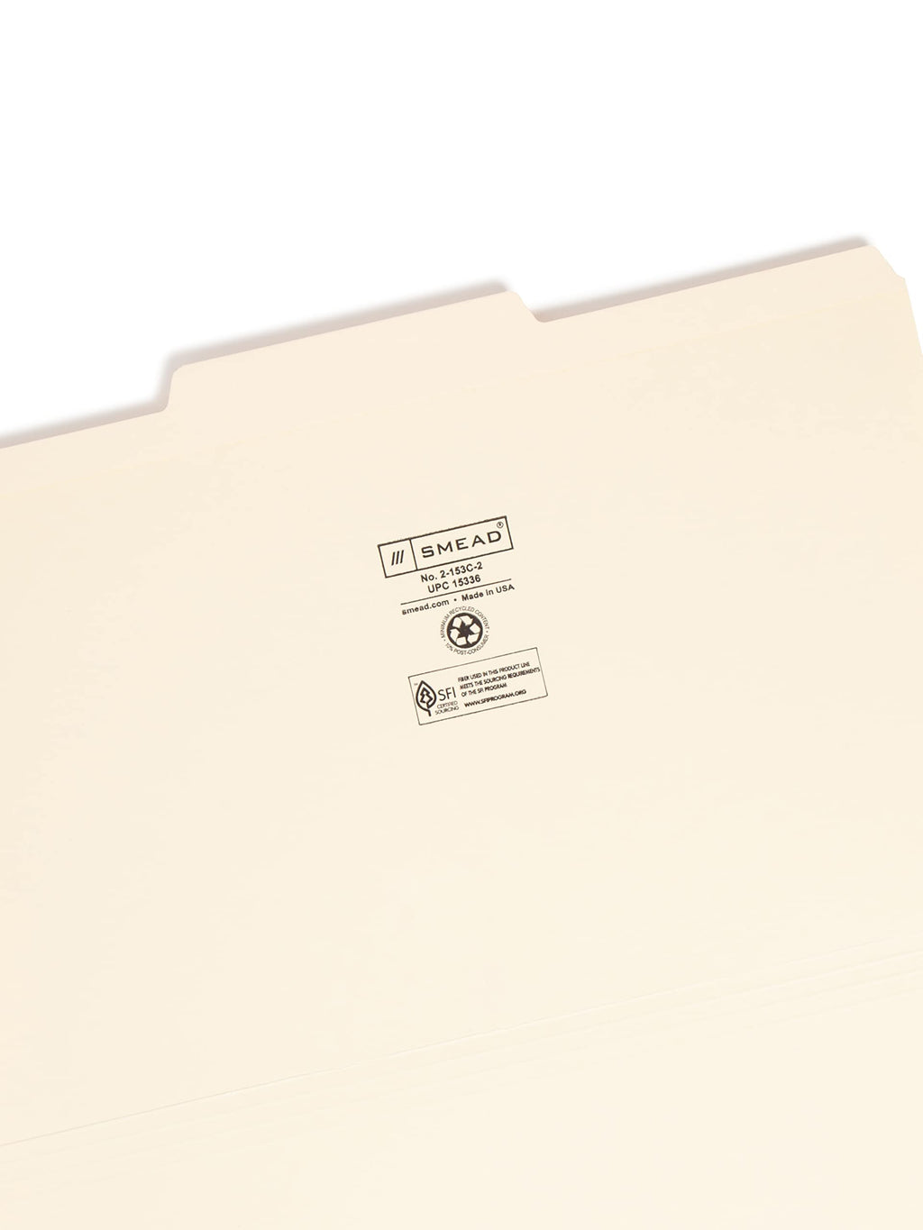 Smead File Folder, Reinforced 1/3-Cut Tab, Center Position, Legal Size, Manila, 100 per Box (15336)