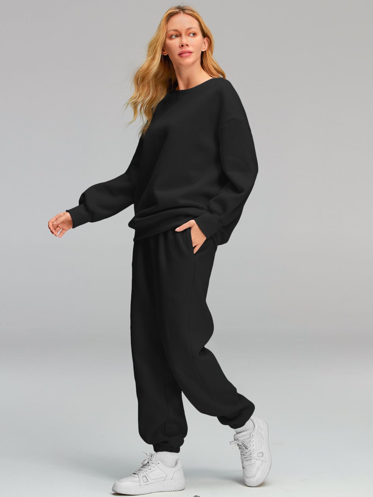 AUTOMET Womens 2 Piece Outfits Sweatsuit Lounge Sets Matching Sweat Set Pockets